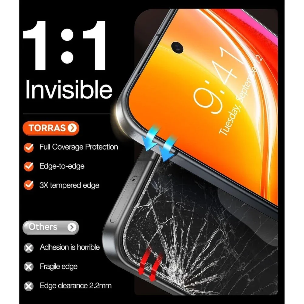 TORRAS Military-Grade for Google Pixel 10 Pro XL/Pixel 9 Pro XL Screen Protec...
